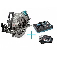 Аккум. циркулярная пила MAKITA RS 001 GZ в кор. + АКЦИЯ (1 аккумулятор, зарядное) (40.0 В, 1 акк. 4.0 А/ч, 185х30 мм,)
