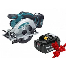 Аккум. циркулярная пила MAKITA LXT DSS 610 RFE в чем. + АКЦИЯ (BL1850B 1 шт.) (18.0 В, 3 акк., 3.0 А/ч, Li-Ion, 165х20 мм, до 57 мм)