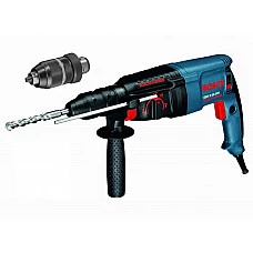 Перфоратор BOSCH GBH 2-26 DFR в чем. (800 Вт, 2.7 Дж, 3 реж., патрон SDS-plus, быстросъемн., БЗП в комплекте, вес 3.0 кг)

