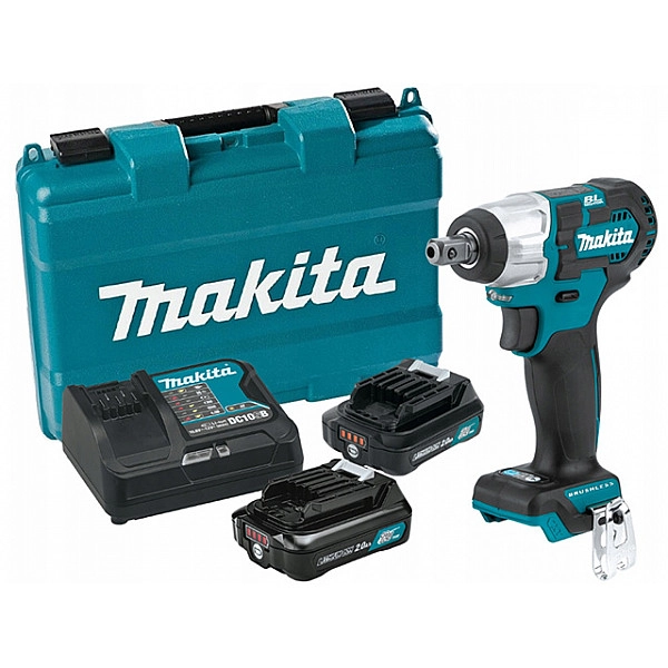 Аккум. ударный гайковерт MAKITA CXT TW 160 DWAE в чем. (12.0 В, 2 акк., 2.0 А/ч Li-Ion, посадочн. квадрат 3/8 ", 160 Нм, вес 1.0 кг)