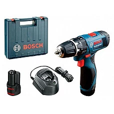 Аккум. ударная дрель-шуруповерт BOSCH GSB 120-LI в чем. (12.0 В, 2 акк., 2.0 А/ч Li-Ion, 2 скор., 28 Нм, шурупы до 7 мм, сверление в металле до 6 мм)
