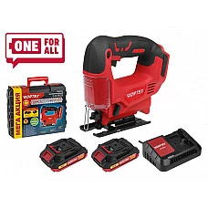Аккум. лобзик WORTEX CJS 6529 в чем. ALL1 XLT SET 18 В, 0-2900 об/мин, 65 мм, 2х2 А*ч
