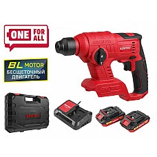 Аккум. перфоратор WORTEX CRH 1810 в чем. ALL1 XLT SET БЕСЩЕТ., 18 В, 1.2 Дж, 20 мм, 2х2 А*ч (18.0 В, БЕСЩЕТОЧНЫЙ, , 1.2 Дж, вес 1,14 кг)