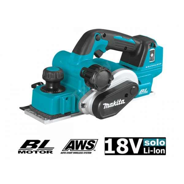 Аккум. рубанок MAKITA LXT DKP 181 Z в кор. (18.0 В, БЕЗ АККУМУЛЯТОРА, 11.000 об/мин, ширина: 82 мм, макс.глубина: 3,0 мм, 3,6 кг.)