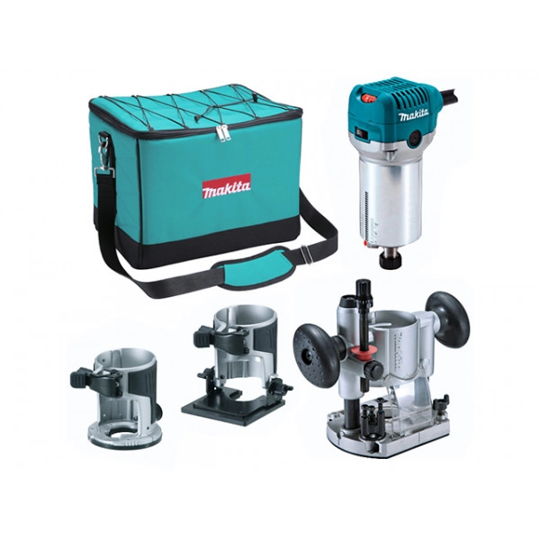 Фрезер кромочный MAKITA RT 0700 CX2 + аксессуары в сумке