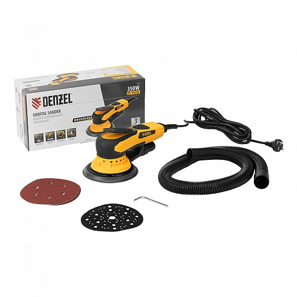 Машина шлифовальная орбитальная бесщет DENZEL OS-150-BL