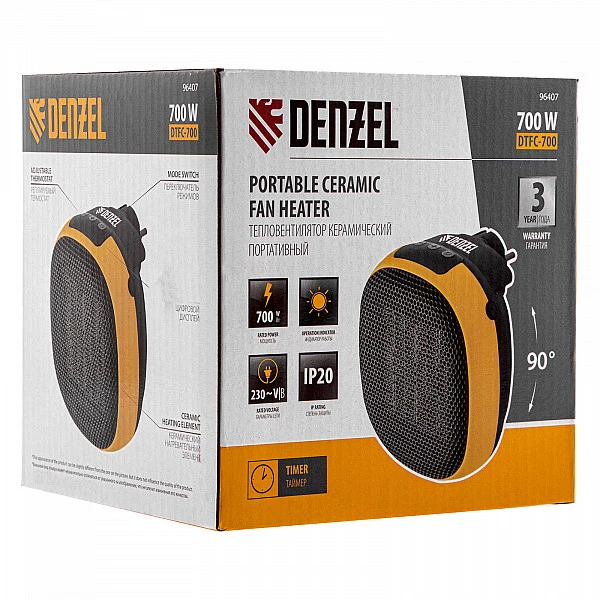 Тепловентилятор портативный керамический Denzel DTFC-700