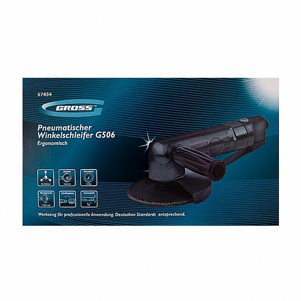 Угловая шлифовальная машина пневматическая Gross G506.5"