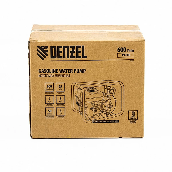 Мотопомпа бензиновая высоконапорная Denzel PX-50H