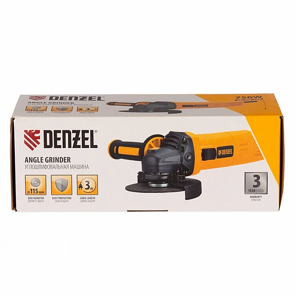 Машина шлифовальная угловая Denzel AG115-750