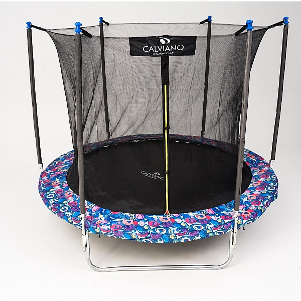 Батут пружинный с защитной сеткой Calviano smile 183 см - 6ft INSIDE складной