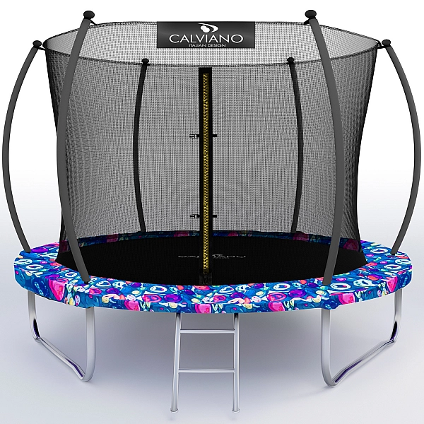 Батут пружинный с защитной сеткой Calviano 312 см - 10ft INSIDE master smile