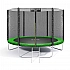 Батут Atlas Sport 312 см (10ft) BASIC (3 ноги) с внешней сеткой и лестницей GREEN