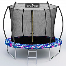 Батут пружинный с защитной сеткой Calviano 252 см - 8ft INSIDE master smile
