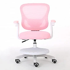 Кресло для сидения с регулировкой высоты Calviano Comfy розовое с подножкой
