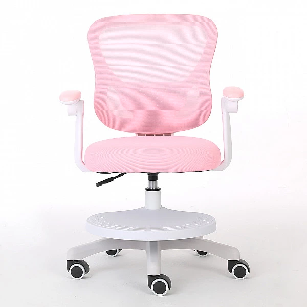 Кресло для сидения с регулировкой высоты Calviano Comfy розовое с подножкой