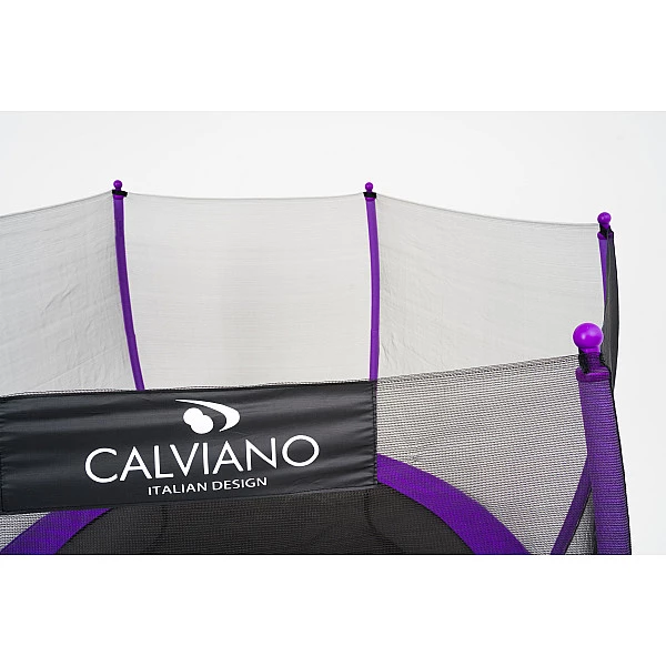 Батут пружинный с защитной сеткой Calviano 312 см - 10ft OUTSIDE master purple