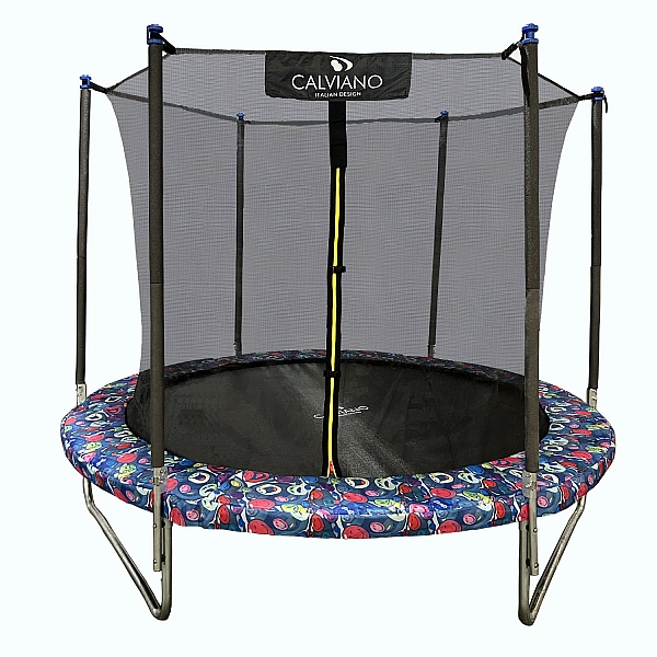 Батут пружинный с защитной сеткой Calviano smile 183 см - 6ft INSIDE складной