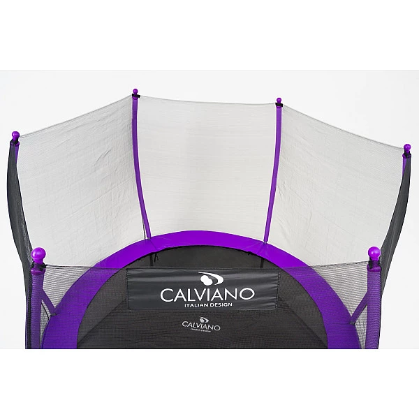 Батут пружинный с защитной сеткой Calviano 312 см - 10ft OUTSIDE master purple