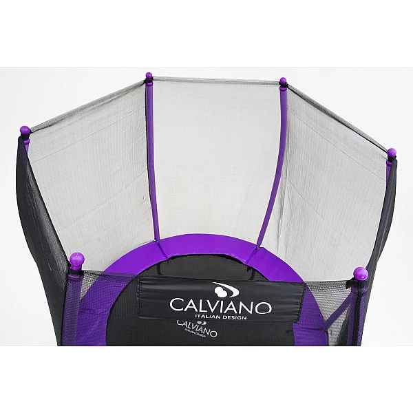 Батут пружинный с защитной сеткой Calviano 183 см - 6ft OUTSIDE master purple