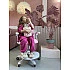 Кресло для сидения с регулировкой высоты Calviano Comfy розовое с подножкой