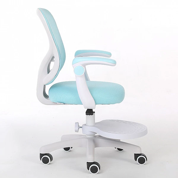 Кресло для сидения с регулировкой высоты Calviano Comfy голубое с подножкой