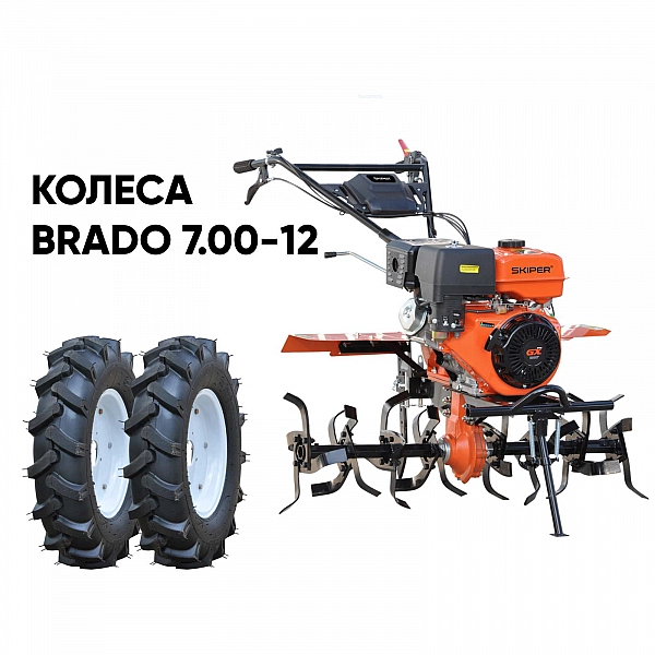 SKIPER 4812561011441 Культиватор SKIPER SP-1000S + колеса BRADO 7.00-12 (комплект)