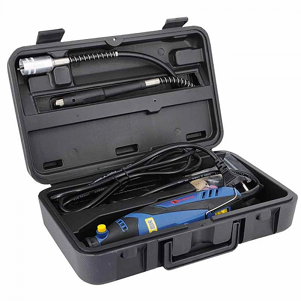 KATANA KGE2600.00 Гравер электрический KATANA GE2600 (40 акс,180 вт,8000-30000 об/м,цанги 2,3-3,2мм,гибк.вал,в чем.)