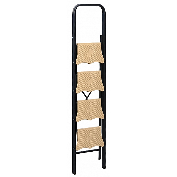 АЛЮМЕТ MK804P Лестница-стремянка Алюмет MK804P (4-х ступ., сталь, широкая пластиковая ступень)