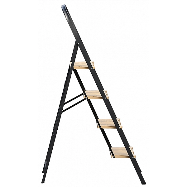 АЛЮМЕТ MK804P Лестница-стремянка Алюмет MK804P (4-х ступ., сталь, широкая пластиковая ступень)