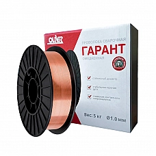 Проволока OLIVER Гарант 1,0 мм Св-08Г2С-О, омедненная, диаметр кассеты 200 мм (5 кг) Проволока OLIVER Гарант 1,0 мм Св-08Г2С-О, омедненная, диаметр кассеты 200 мм (5 кг)