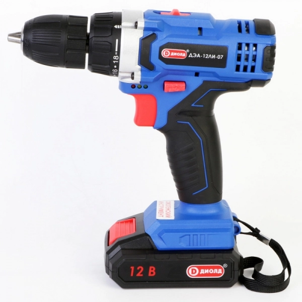 ДИОЛД ДЭА-12ЛИ-07 Дрель ручная электрическая аккумуляторная,12В., 0-350/0-1350об/мин.,29Нм.,Li-ion,12В.