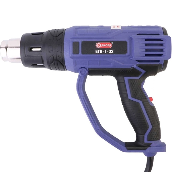 ДИОЛД ВГВ-1-02  Воздухогрейка горячего воздуха, 2000 Вт, 220В/50Гц, однофазный двигатель, 2 режима 300 л/мин, 500 л/мин