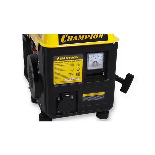 CHAMPION IGG1001 Генератор инверторный бензиновый, 1/1,1 кВт, 1,86 л.с., 2Т, 2,2 л, 12 В