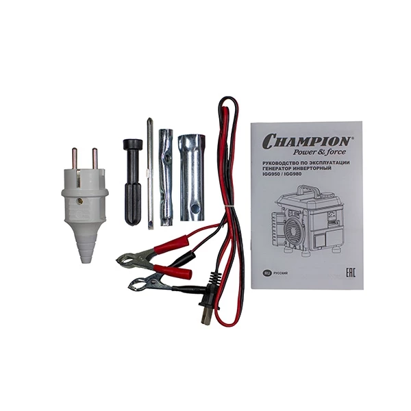 CHAMPION IGG950 Генератор, 0,8/0,9кВт, 1,86лс, 2,2л, 11,7кг, 12V