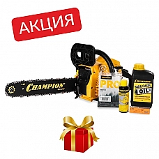 CHAMPION А241-16 Бензиновая цепная пила, 1,8 кВт, 16"/400 мм, 11500 об/мин + подарок: масло для цепи 1л; свеча; цепь; масло для 2-тактных двигателей 0,1л. CHAMPION А241-16 Бензиновая цепная пила, 1,8 кВт, 16"/400 мм, 11500 об/мин + подарок: масло для цепи 1л; свеча; цепь; масло для 2-тактных двигателей 0,1л.