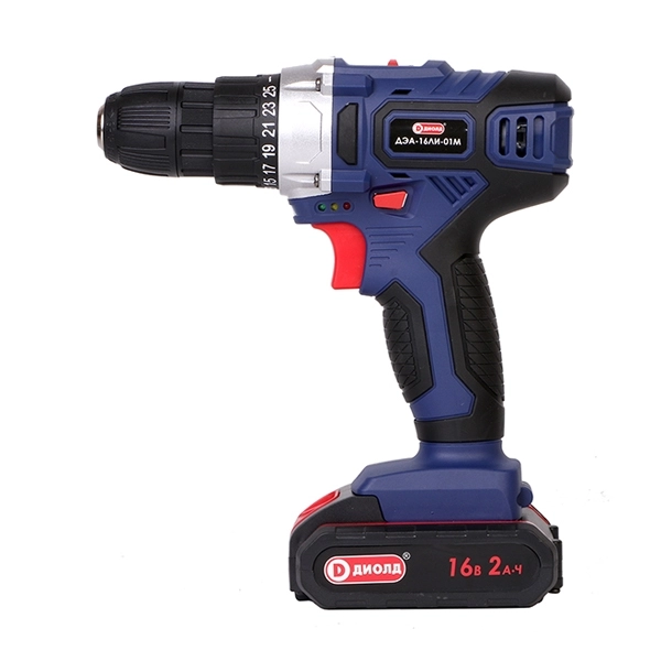 ДИОЛД ДЭА-16ЛИ-01М Дрель-шуруповерт ручная электрическая аккумуляторная, 16 В, 0-350/0-1200 об/мин, 38 Нм