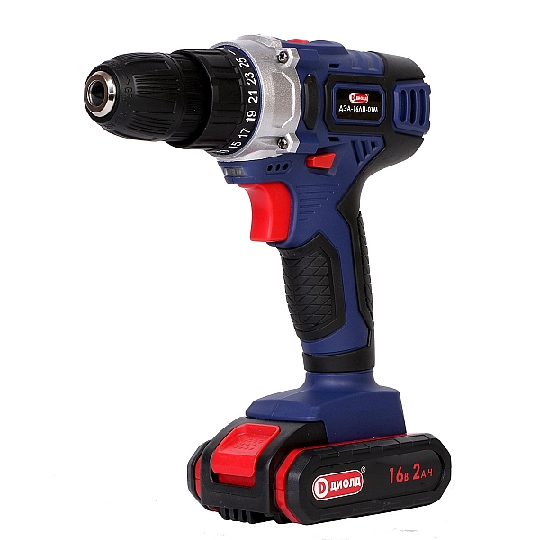 ДИОЛД ДЭА-16ЛИ-01М Дрель-шуруповерт ручная электрическая аккумуляторная, 16 В, 0-350/0-1200 об/мин, 38 Нм