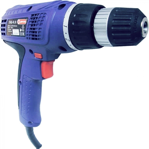 ДИОЛД ЭШ-0,6 Электрический шуруповерт,600Вт,0-750 об/мин