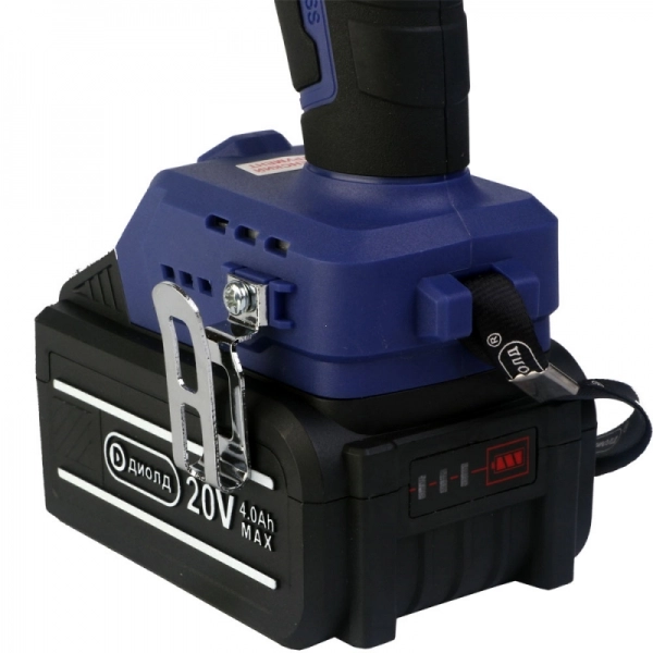 ДИОЛД ДЭА-20ЛИ-03У  Дрель ручная электрическая аккумуляторная ударная, 20 В., 78 Нм, 0-500/2000 об/мин, 0-7500/30000 уд/мин,1 аккум. 4,0 А