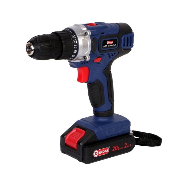 ДИОЛД ДЭА-21ЛИ-01М Дрель-шуруповерт ручная электрическая аккумуляторная, 20 В, 0-350/0-1200 об/мин, 42 Hм, 2 акб