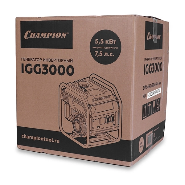 CHAMPION IGG3000 Генератор, 2,8/2,9 кВт, 7,5 л.с., 7 л