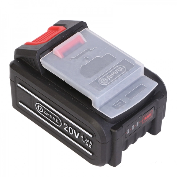 ДИОЛД АМШУ-20ЛИ-01(1 АКБ, кейс) Машина шлифовальная угловая аккумуляторная, 20 В, 3000-10500 об/мин, 125 мм, 1 АКБ и ЗУ, кейс