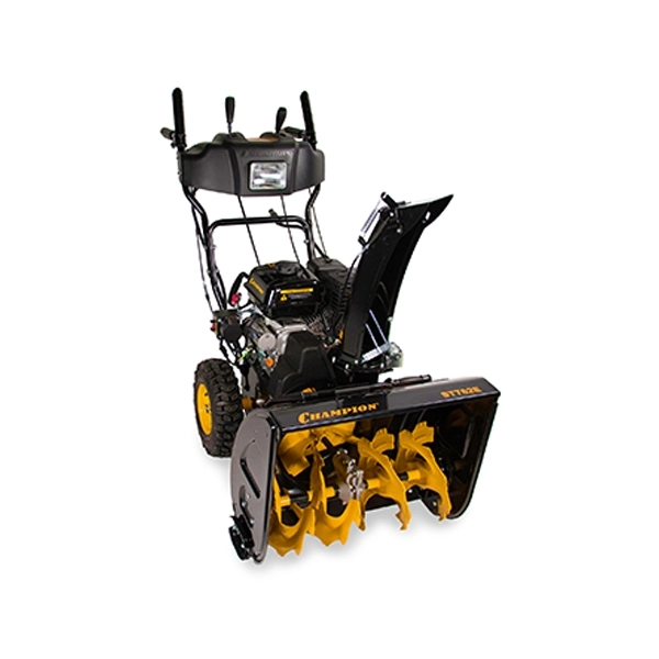 CHAMPION ST762E Снегоотбрасыватель 6,5 л.с., 61см.,6F/2R, колеса,3.6л., эл.стартер, фара