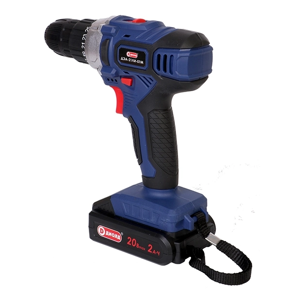 ДИОЛД ДЭА-21ЛИ-01М(картон) Дрель-шуруповерт ручная элекрическая аккумуляторная, 20 В, 0-350/0-1200 об/мин, 42 Hм, 1 акб