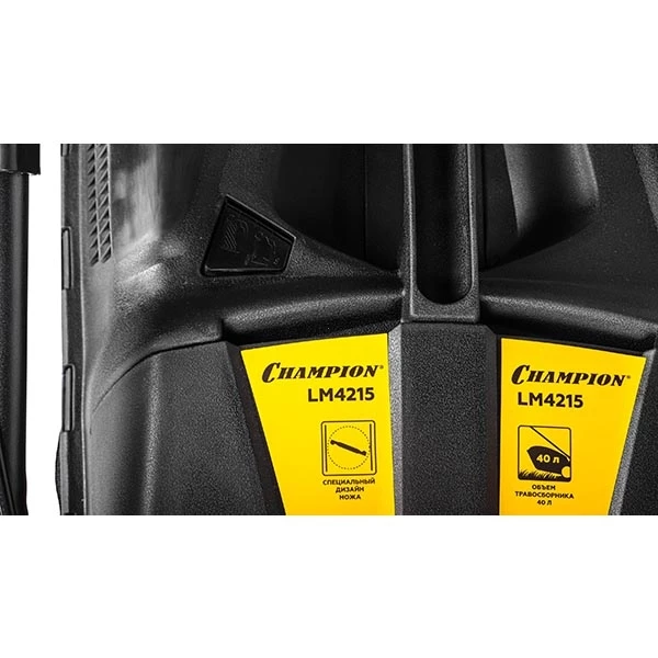 CHAMPION LM4215 Газонокосилка, 1,5кВт комб. травосб. 40л. ширина 420мм 25-70мм