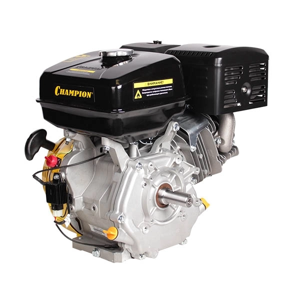 CHAMPION G420HKDC Двигатель бензин., с гор.валом 15л.с.,420 см3, диам. 25 мм. шпонка, выход 12В/60Вт
