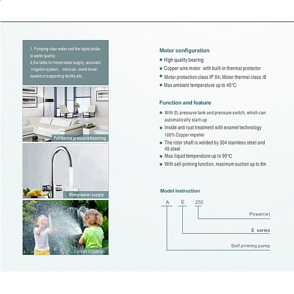 Насосная (мини) станция вихревая AE750 GRANDFAR