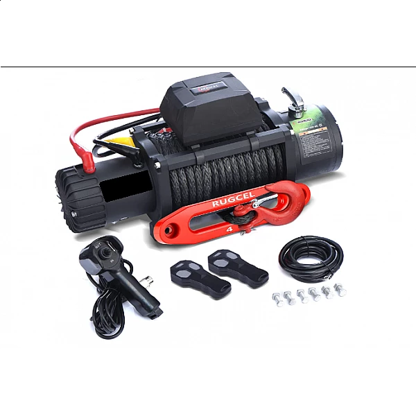 Лебёдка RUGCEL 4500 кг. с синтетическим тросом