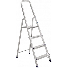 Лестница-стремянка Алюмет АМ704 (40*20, 4-х ступ., алюминий, матовая)